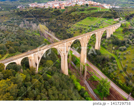 Landscape and Viaduct of Guadalupe from above Landscape and Viaduct of Guadalupe from above 141729758