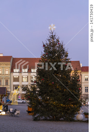Christmas tree brightening Stare Mesto street in Znojmo Christmas tree brightening Stare Mesto street in Znojmo 141730419