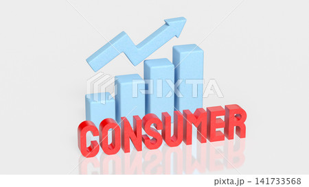 Rising Consumer Demand and Business Growth Market Concept 3d render. Rising Consumer Demand and Business Growth Market Concept 3d render. 141733568