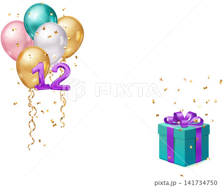 Birthday celebration with balloons Birthday celebration with balloons 141734750