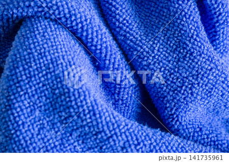 Blue Microfiber Fabric Texture Abstract Background 141735961