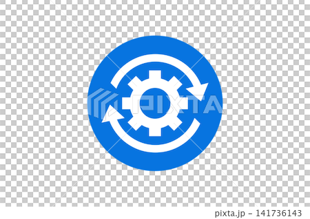 Gear With Circular Arrows Icon Representing Update, Sync, Settings And System Refresh Gear With Circular Arrows Icon Representing Update, Sync, Settings And System Refresh 141736143