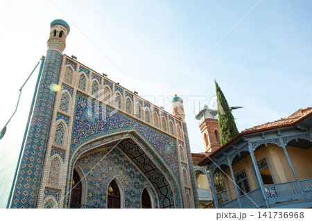Historical architecture showcases vibrant tile work and ornate structures Historical architecture showcases vibrant tile work and ornate structures 141736968