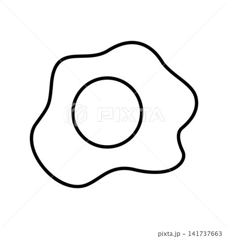 fried egg outline icon fried egg outline icon 141737663