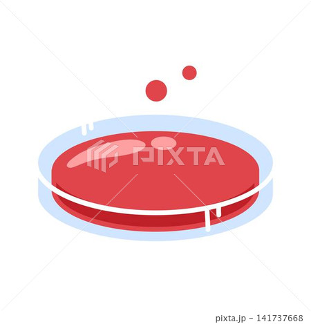 petri dish with red agar culture science experiment illustration petri dish with red agar culture science experiment illustration 141737668