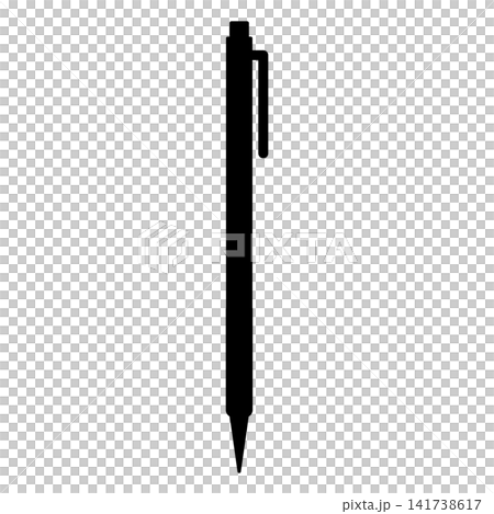 A simple icon of a retractable ballpoint pen depicted in a black silhouette; suitable for writing instruments, business, and learning. A simple icon of a retractable ballpoint pen depicted in a black silhouette; suitable for writing instruments, business, and learning. 141738617