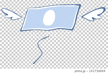 Illustration of flying banknotes Illustration of flying banknotes 141738844