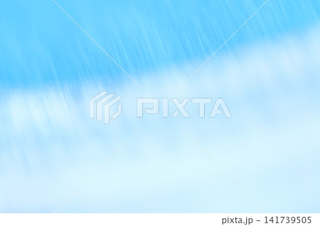 青、白色系　流れるようなラインの抽象的背景 141739505