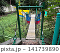 誰もいない児童公園の吊り橋の遊具 神戸 141739890