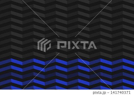 Abstract zigzag pattern with dark gray and vibrant blue color blocks Abstract zigzag pattern with dark gray and vibrant blue color blocks 141740371