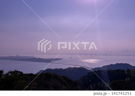 志賀島 潮見公園より海の中道 志賀島 潮見公園より海の中道 141741251
