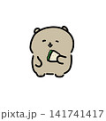 サンドイッチを食べるかわいいクマのイラスト 141741417