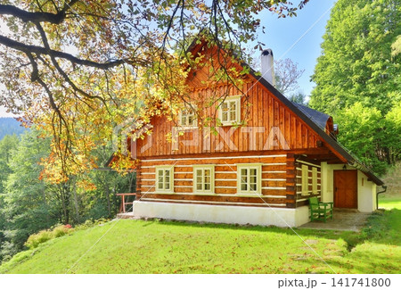 Beautiful wooden cottage in Czech republic Beautiful wooden cottage in Czech republic 141741800