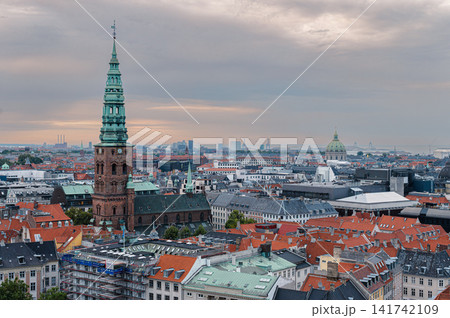 Rooftops of Old Town Copenhagen in Morning Light Rooftops of Old Town Copenhagen in Morning Light 141742109