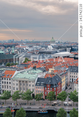 Panorama over Central Copenhagen with Terracotta Roofs Panorama over Central Copenhagen with Terracotta Roofs 141742110