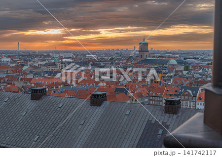 Copenhagen Skyline and Church Spires in Summer Copenhagen Skyline and Church Spires in Summer 141742117