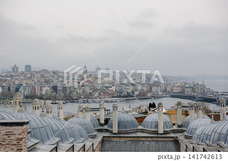 Panoramic View Over Istanbul Toward the Golden Horn 141742613