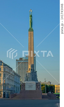Freedom Monument Milda in Riga city.Latvia Freedom Monument Milda in Riga city.Latvia 141743446