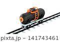 Railway oil tanker moving on a rail track, 3d render  141743461