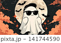 Halloween Cute Ghost Vintage Background 141744590