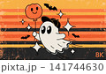 Cute Halloween Hand Drawn Doodle Vector Sublimation Sticker Style 141744630