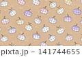 Pumpkin Cute Hand Drawn Plaid Gingham Texture Autumn Pastel Kraft Paper 141744655