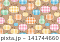 Pumpkin Cute Hand Drawn Plaid Gingham Texture Autumn Pastel Kraft Paper 141744660