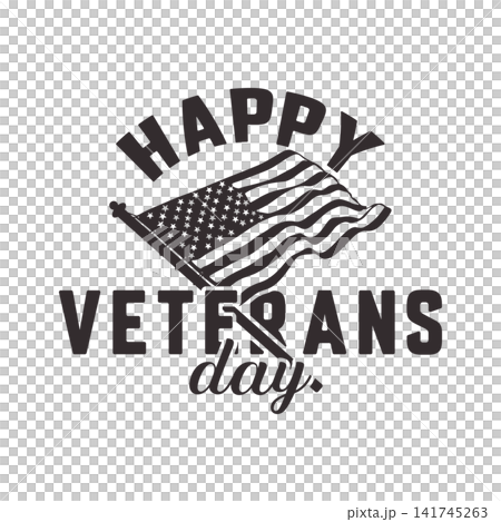 Happy veteran's day black t-shirt design, Happy veteran's day svg, Happy veteran's day typography design, Happy veteran's day t-shirt vector. 141745263