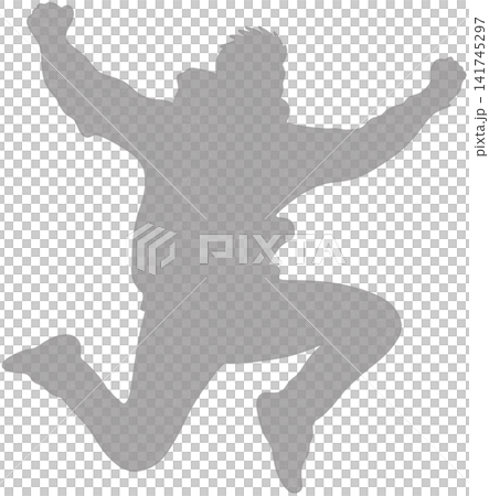 silhouette of a person jumping silhouette of a person jumping 141745297