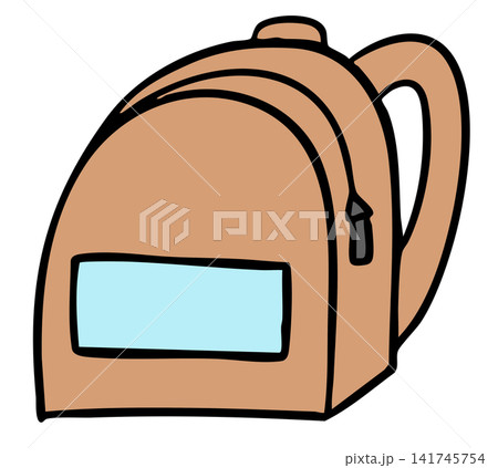 Hand drawn backpack for back to school, office workers, fashion, accessory, online shopping, department store, bag shop, lifestyle, hobby, leisure, work office, outfit of the day, what's in my bag	 141745754