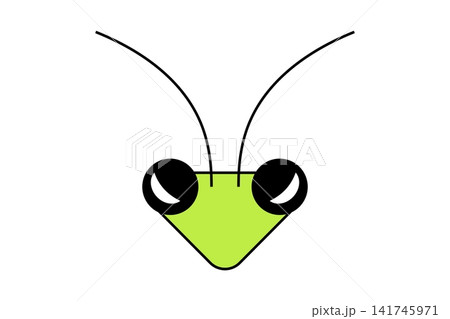 目がつり上がったカマキリの顔のイラスト 目がつり上がったカマキリの顔のイラスト 141745971