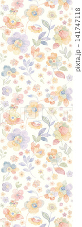 Soft dreamy watercolor floral seamless patterns collection Soft dreamy watercolor floral seamless patterns collection 141747118
