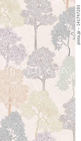 Soft dreamy watercolor floral seamless patterns collection 141747283