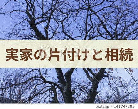 実家の片付けと相続の文字入り素材 実家の片付けと相続の文字入り素材 141747293