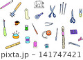 手芸の道具のアイコンイラストセット 141747421