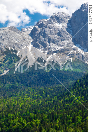 Zugspitze mountain peak, Alps, Bavaria, Germany. Alpine landscape Zugspitze mountain peak, Alps, Bavaria, Germany. Alpine landscape 141747791