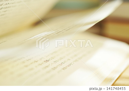 読書・本のページをめくる 読書・本のページをめくる 141748455