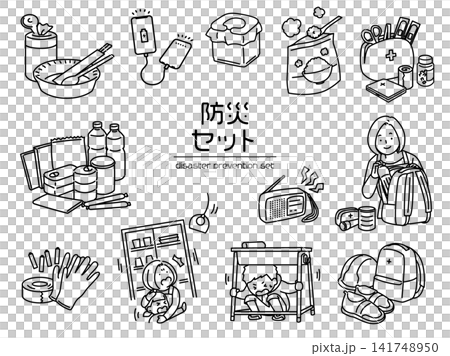 災害應變包(線描圖) 災害應變包(線描圖) 141748950