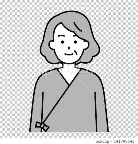 An elderly woman in a hospital gown An elderly woman in a hospital gown 141749548