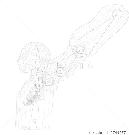 3D illustration of humanoid prototype 3D illustration of humanoid prototype 141749677