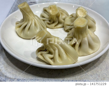 Traditional Georgian Khinkali Dumplings 141751229