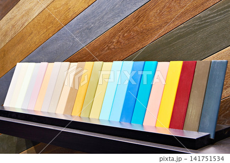 Samples of paint for wood Samples of paint for wood 141751534
