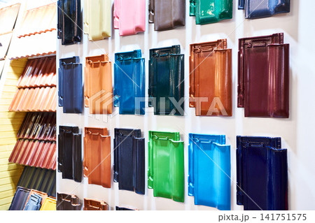 Ceramic tile blocks at exhibition Ceramic tile blocks at exhibition 141751575