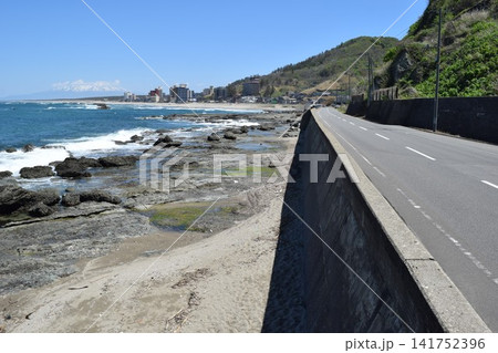 海岸道路 山形県庄内 海岸道路 山形県庄内 141752396