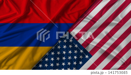 Bilateral relations between Armenia and United States. Flag of Armenia and United States Bilateral relations between Armenia and United States. Flag of Armenia and United States 141753085