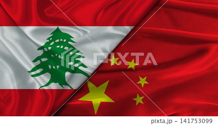 Bilateral relations between Lebanon and China. Flag of Lebanon and China 141753099