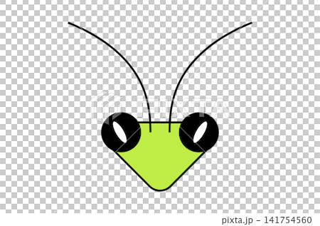 つり目をしたカマキリの顔のイラスト つり目をしたカマキリの顔のイラスト 141754560