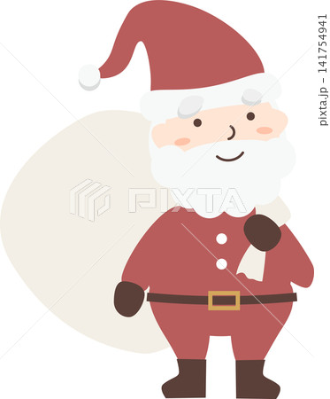 サンタクロースのイラスト（冬のイベント・クリスマス素材） 141754941