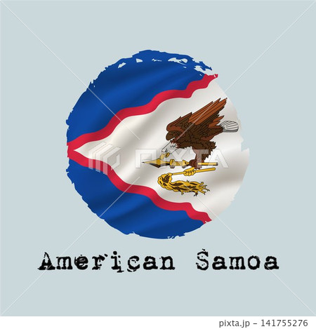 American Samoa flag created with circular brushstrokes. 141755276
