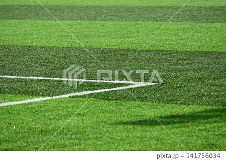 artificial green grass background for playground 141756034